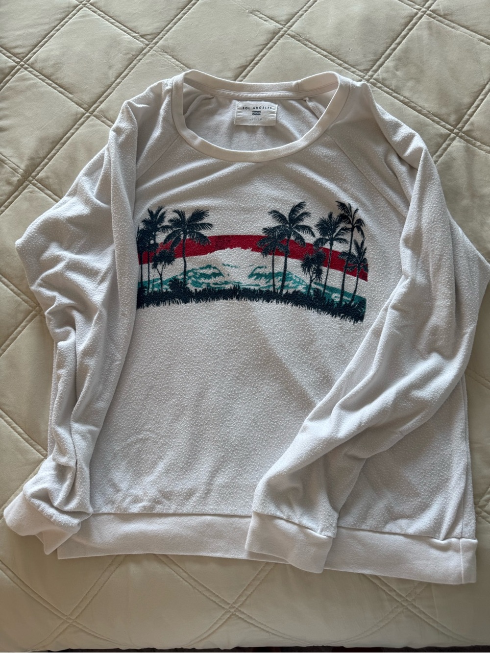 SOL ANGELES women’s Pullover with Tropical Graphic Sz Medium